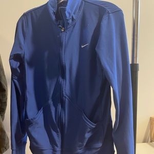 Nike Dri-Fit zip up- royal blue, size M